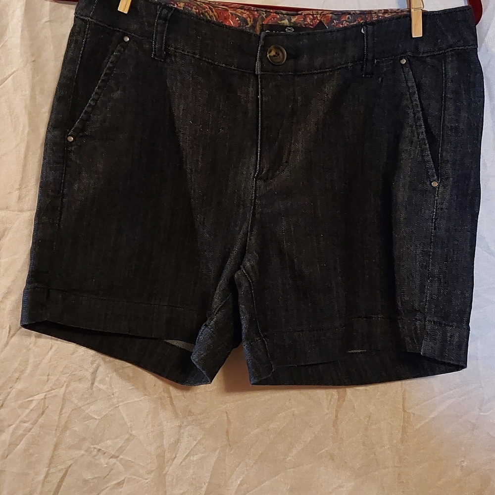 one 5 one Black Jean Shorts